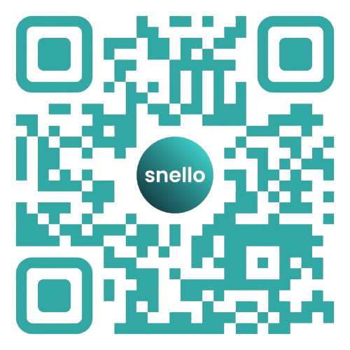 Scan QR code to book a Snello wash on WhatsApp